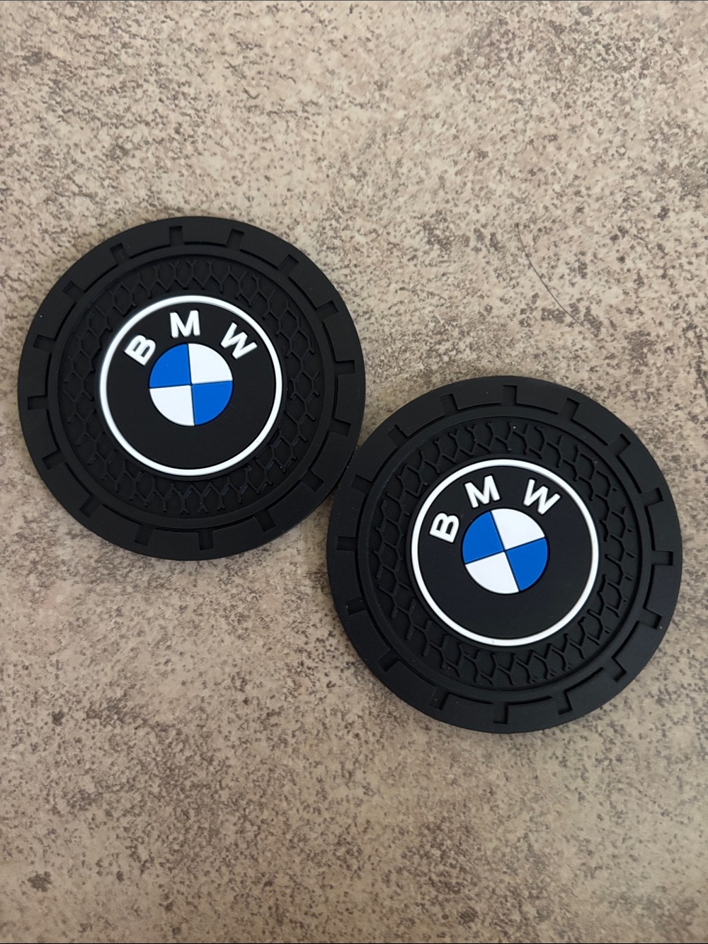 Pair of two BMW Silicone Car Coasters